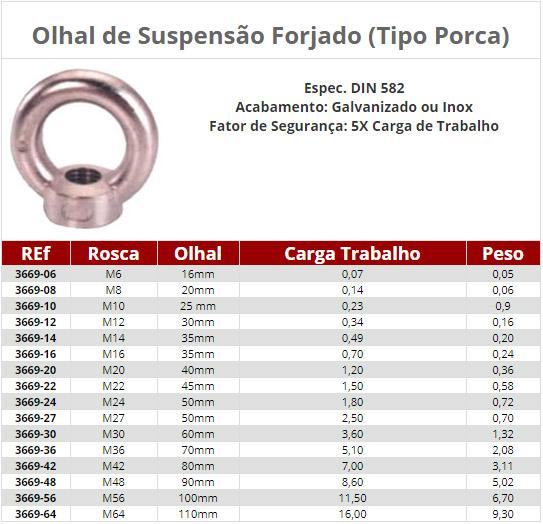 Olhal de Suspensão | Fixação e Elevação