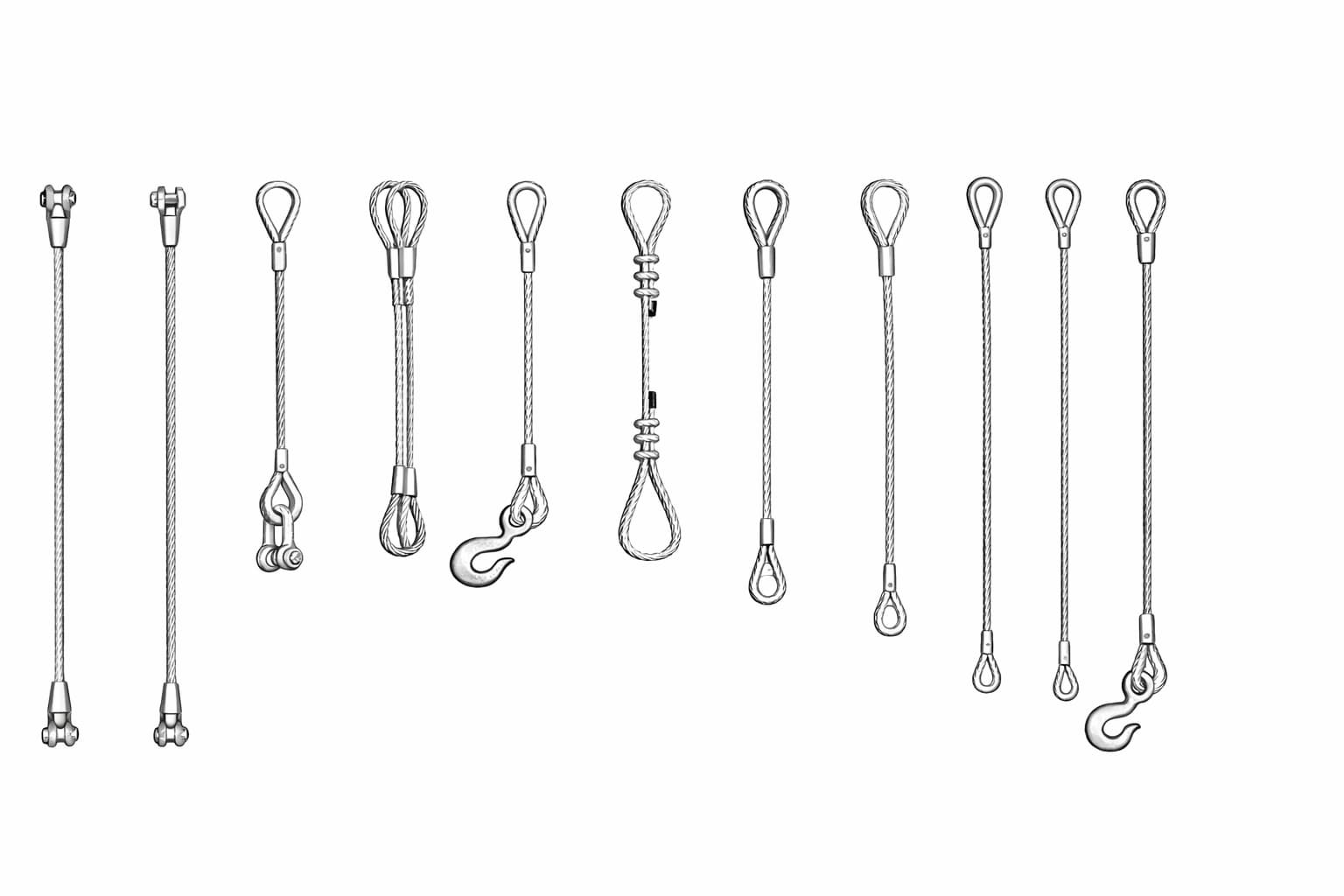 Segurança e resistência com laços de cabos de aço Gvalle